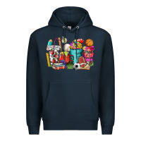Navy p.e. teacher coffee cups Premium Hoodie - NancyCooperArtShop
