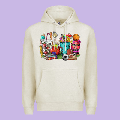 P.e. Teacher Coffee Cups Premium Hoodie Designed By Nancycooperartshop