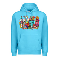 Ocean Blue p.e. teacher coffee cups Premium Hoodie - NancyCooperArtShop