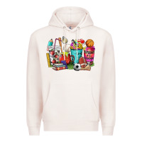 Pale Pink p.e. teacher coffee cups Premium Hoodie - NancyCooperArtShop