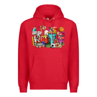 Red p.e. teacher coffee cups Premium Hoodie - NancyCooperArtShop