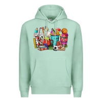 Seafoam p.e. teacher coffee cups Premium Hoodie - NancyCooperArtShop