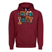 Burgundy teaching my tribe Zipper Hoodie - Zillion Design Studio