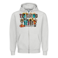 Dove Grey teaching my tribe Zipper Hoodie - Zillion Design Studio