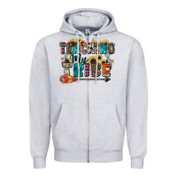 Heather Grey teaching my tribe Zipper Hoodie - Zillion Design Studio