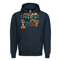 Navy teaching my tribe Zipper Hoodie - Zillion Design Studio