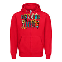 Red teaching my tribe Zipper Hoodie - Zillion Design Studio
