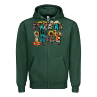Sports Green teaching my tribe Zipper Hoodie - Zillion Design Studio