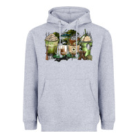 Heather Grey veteran coffee cups Heavyweight Hoodie - Zillion Design Studio