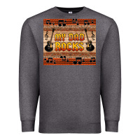 Charcoal Heather my dad rocks Premium Sweatshirt - HRA Design Shop
