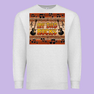My Dad Rocks Premium Sweatshirt Designed By Hra Design Shop