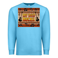 Ocean Blue my dad rocks Premium Sweatshirt - HRA Design Shop