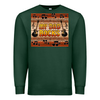 Sports Green my dad rocks Premium Sweatshirt - HRA Design Shop