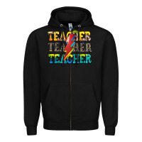 Black teacher teacher Zipper Hoodie - Zillion Design Studio