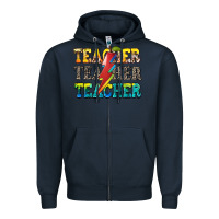 Navy teacher teacher Zipper Hoodie - Zillion Design Studio