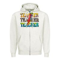 Oatmeal Heather teacher teacher Zipper Hoodie - Zillion Design Studio