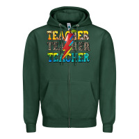 Sports Green teacher teacher Zipper Hoodie - Zillion Design Studio