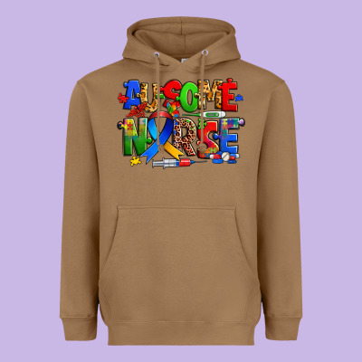 Ausome Autism Nurse Heavyweight Hoodie Designed By Zillion Design Studio