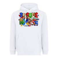 White ausome autism nurse Heavyweight Hoodie - Zillion Design Studio