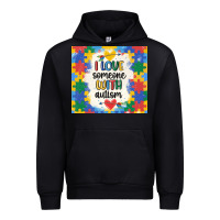 Black ı love someone with autism Urban Hoodie - MaliasSmallBusiness