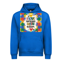 Cobalt ı love someone with autism Urban Hoodie - MaliasSmallBusiness