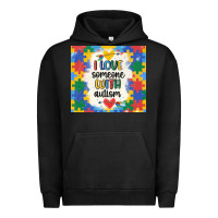 Pigment Black ı love someone with autism Urban Hoodie - MaliasSmallBusiness