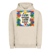 Pigment French Oak ı love someone with autism Urban Hoodie - MaliasSmallBusiness