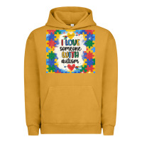 Pigment Peanut Butter ı love someone with autism Urban Hoodie - MaliasSmallBusiness