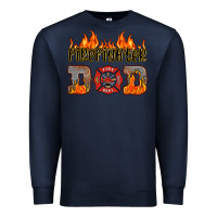 Navy firefighter dad Premium Sweatshirt - HRA Design Shop