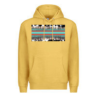 Antique Gold western cowhide serape sunflower mama license plate Premium Hoodie - BarkalooDesign