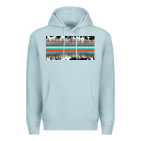 Blue Mist western cowhide serape sunflower mama license plate Premium Hoodie - BarkalooDesign