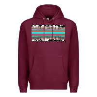 Burgundy western cowhide serape sunflower mama license plate Premium Hoodie - BarkalooDesign