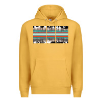 Mustard western cowhide serape sunflower mama license plate Premium Hoodie - BarkalooDesign