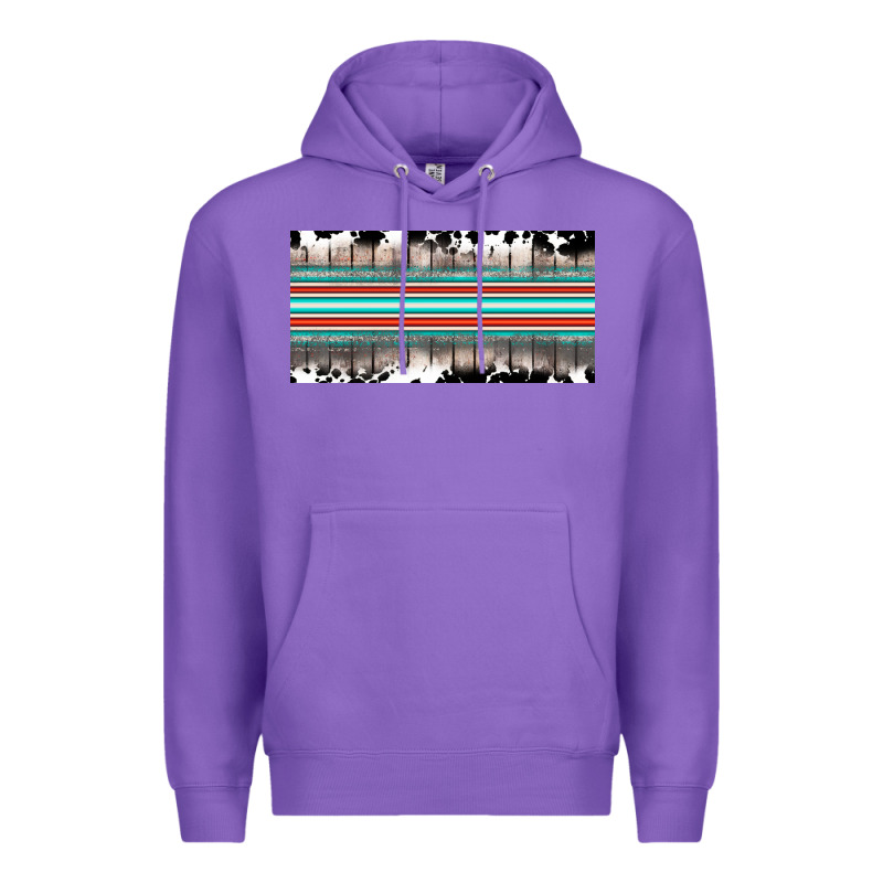 Western Cowhide Serape Sunflower Mama License Plate Premium Hoodie by BarkalooDesign | Teevron