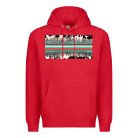 Red western cowhide serape sunflower mama license plate Premium Hoodie - BarkalooDesign