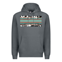 Rock western cowhide serape sunflower mama license plate Premium Hoodie - BarkalooDesign