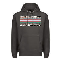 Smoke western cowhide serape sunflower mama license plate Premium Hoodie - BarkalooDesign
