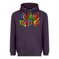 Plum ausome autism teacher Heavyweight Hoodie - Zillion Design Studio
