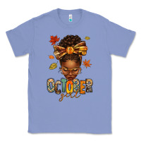 Colony Blue october girl afro woman fall Classic Tee - texasbilliewilder