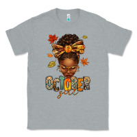 Heather Grey october girl afro woman fall Classic Tee - texasbilliewilder