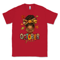 Red october girl afro woman fall Classic Tee - texasbilliewilder