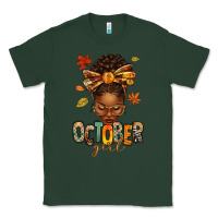 Sports Green october girl afro woman fall Classic Tee - texasbilliewilder