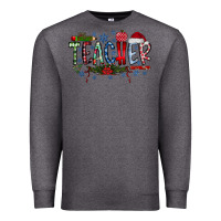 Charcoal Heather teacher christmas Premium Sweatshirt - RacoonDesign