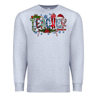 Heather Grey teacher christmas Premium Sweatshirt - RacoonDesign