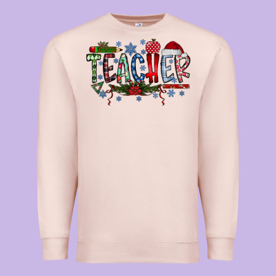 Teacher Christmas Premium Sweatshirt Designed By Racoondesign