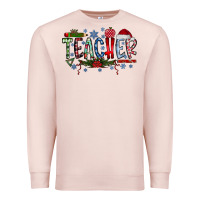 Pale Pink teacher christmas Premium Sweatshirt - RacoonDesign