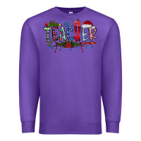 Purple teacher christmas Premium Sweatshirt - RacoonDesign