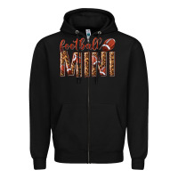Black football mini with leopard Zipper Hoodie - texasbilliewilder