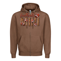 Chestnut football mini with leopard Zipper Hoodie - texasbilliewilder