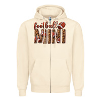 Sandshell football mini with leopard Zipper Hoodie - texasbilliewilder
